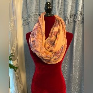 Paisley, printed infinity scarf